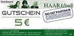 Haarklinik 50-50 Partner-Gutschein EURO 5,- 