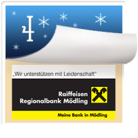 2016-12-05 Türchen Nr. 4 Raiffeisen Regionalbank Mödling – Manuela Waldum; Fritz Feher