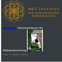 Newsletter / MGT Sommerintensiv für Selbsterforschung